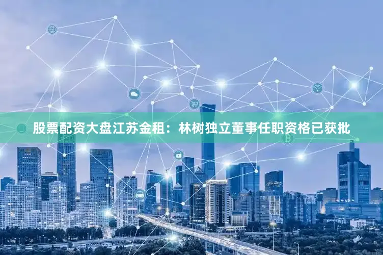 股票配资大盘江苏金租：林树独立董事任职资格已获批